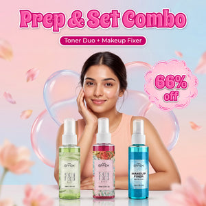 Prep & Set Combo - Toner Duo + Makeup Fixer