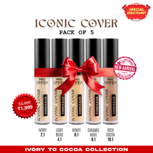 Full Coverage Concealer Pack of 5 - Ivory to Cocoa