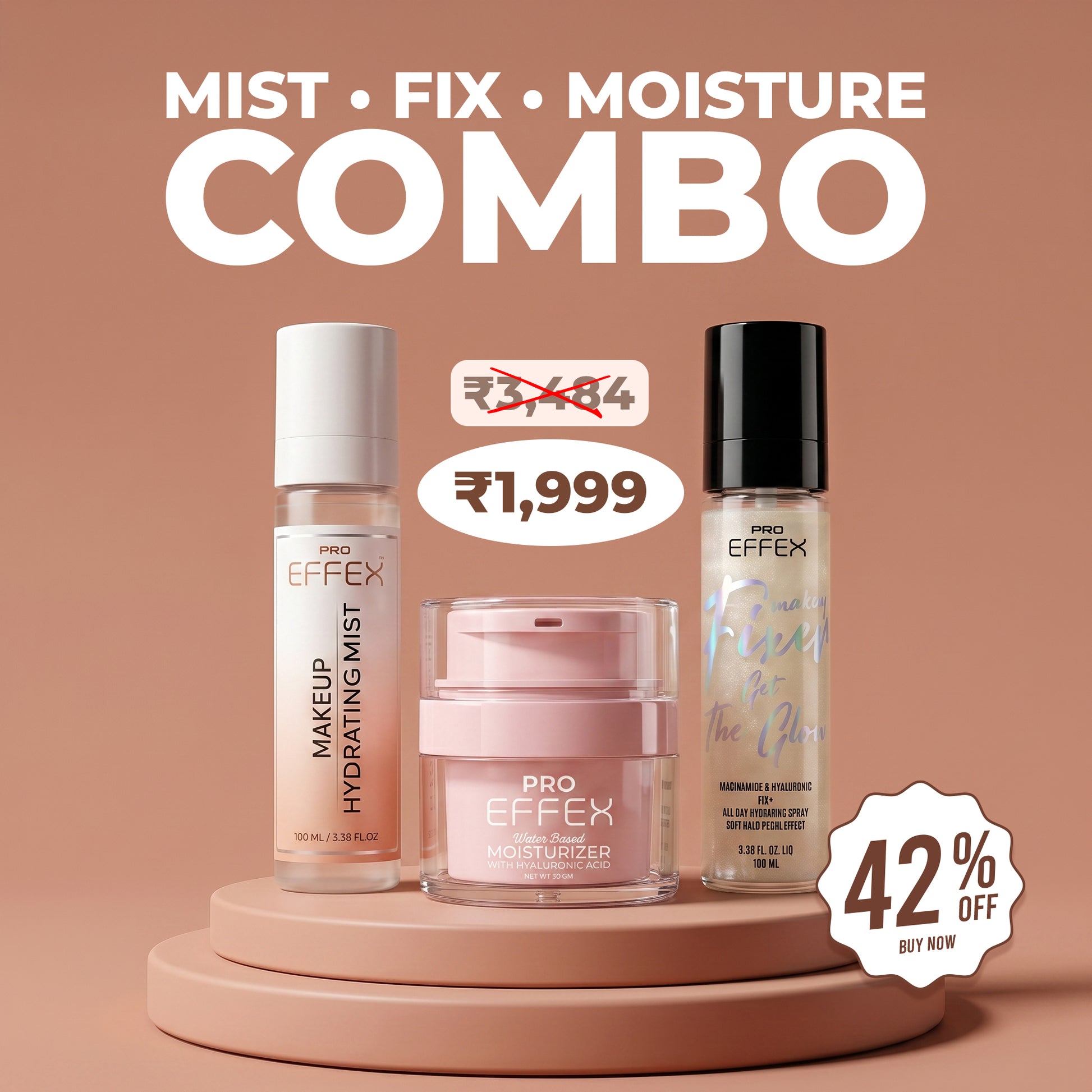 Glow All Day Combo • Prep, Mist & Fix in One Kit