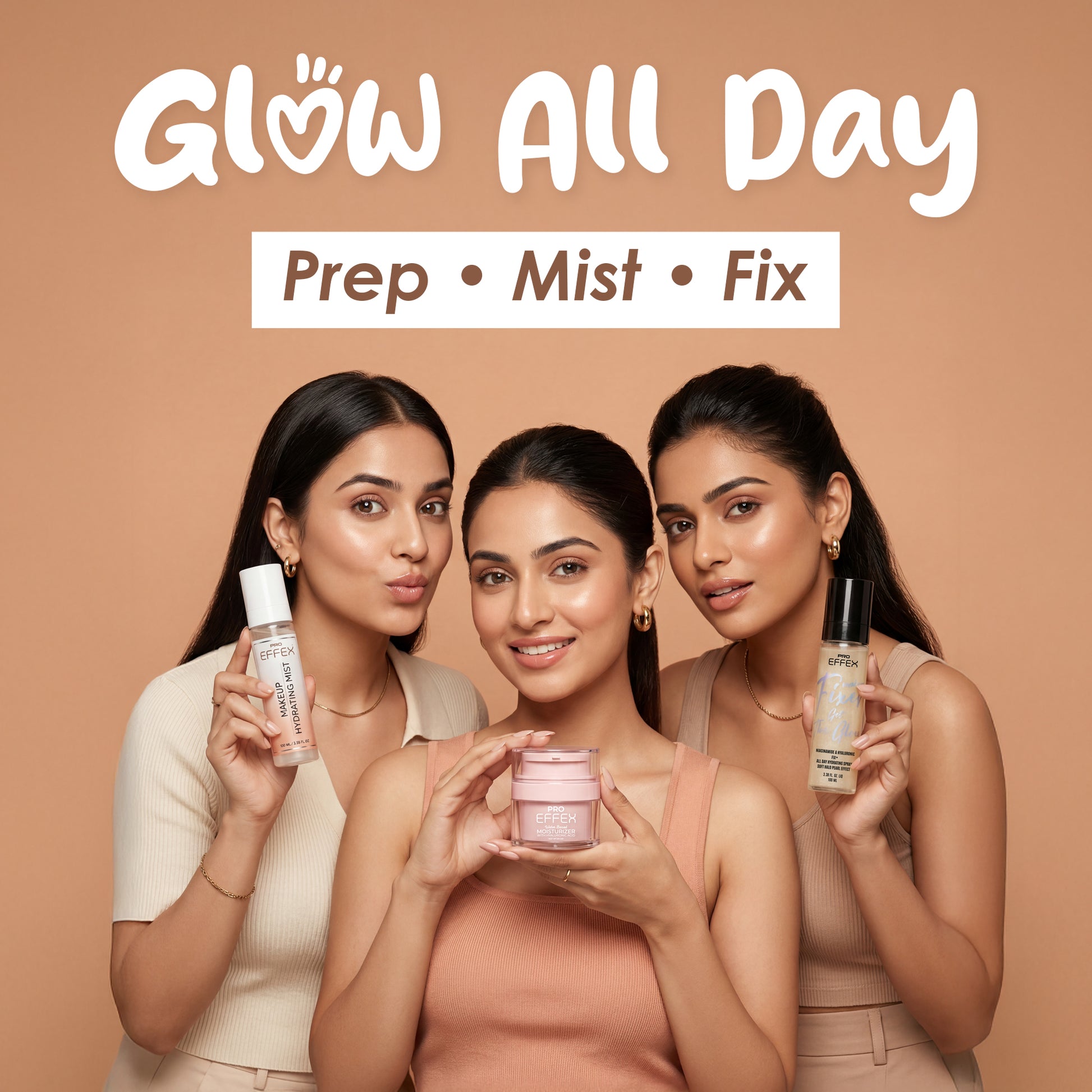 Glow All Day Combo • Prep, Mist & Fix in One Kit