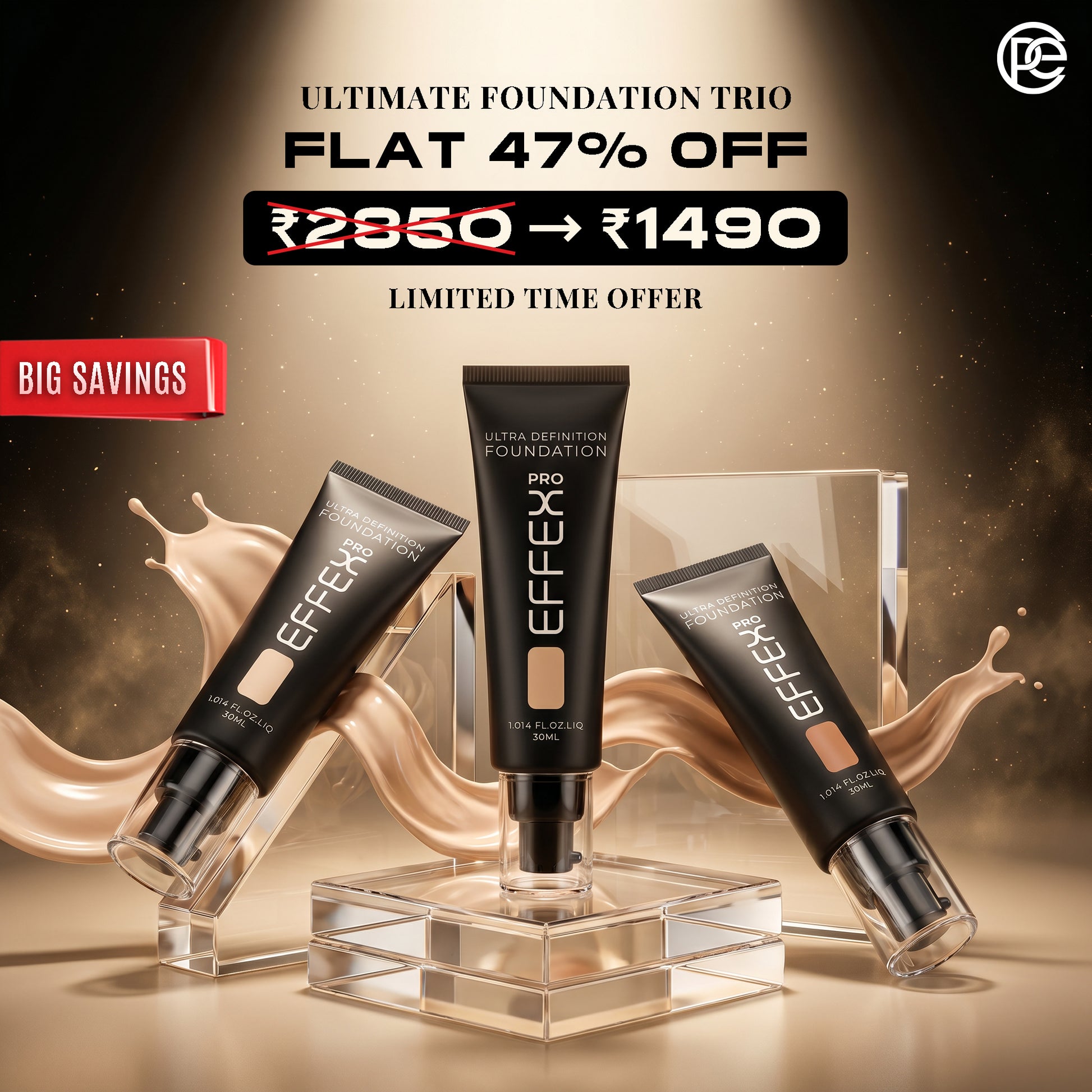UD Foundation Trio – Light Blend (UD02/05/08)