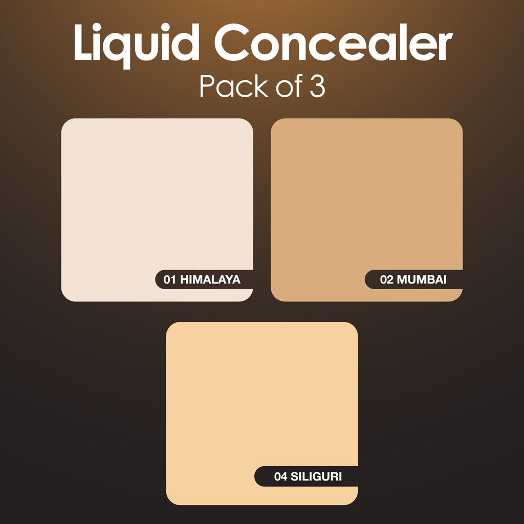 Pack of 3 - High Cover Liquid Concealer