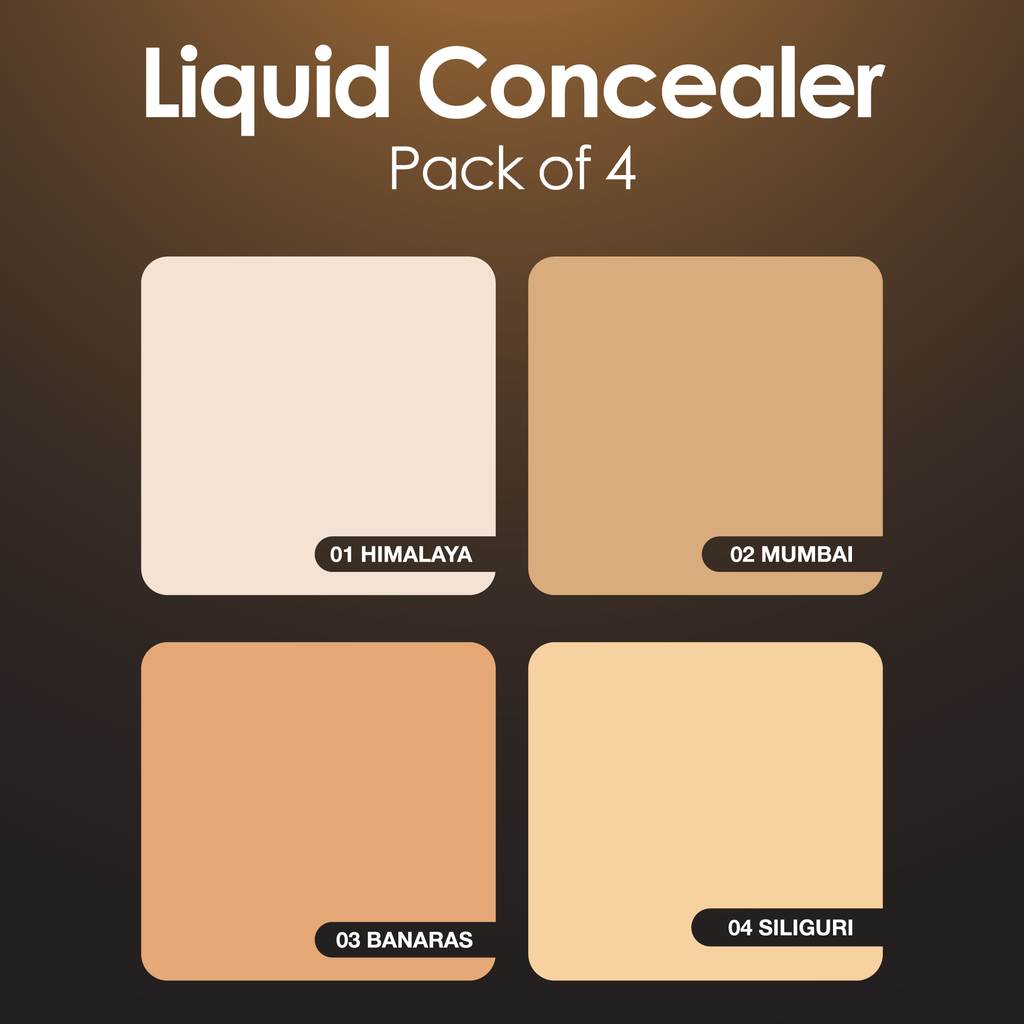 Pack of 4 - High Cover Liquid Concealer