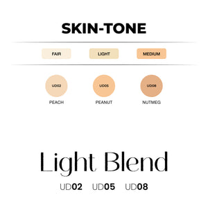 UD Foundation Trio – Light Blend (UD02/05/08)