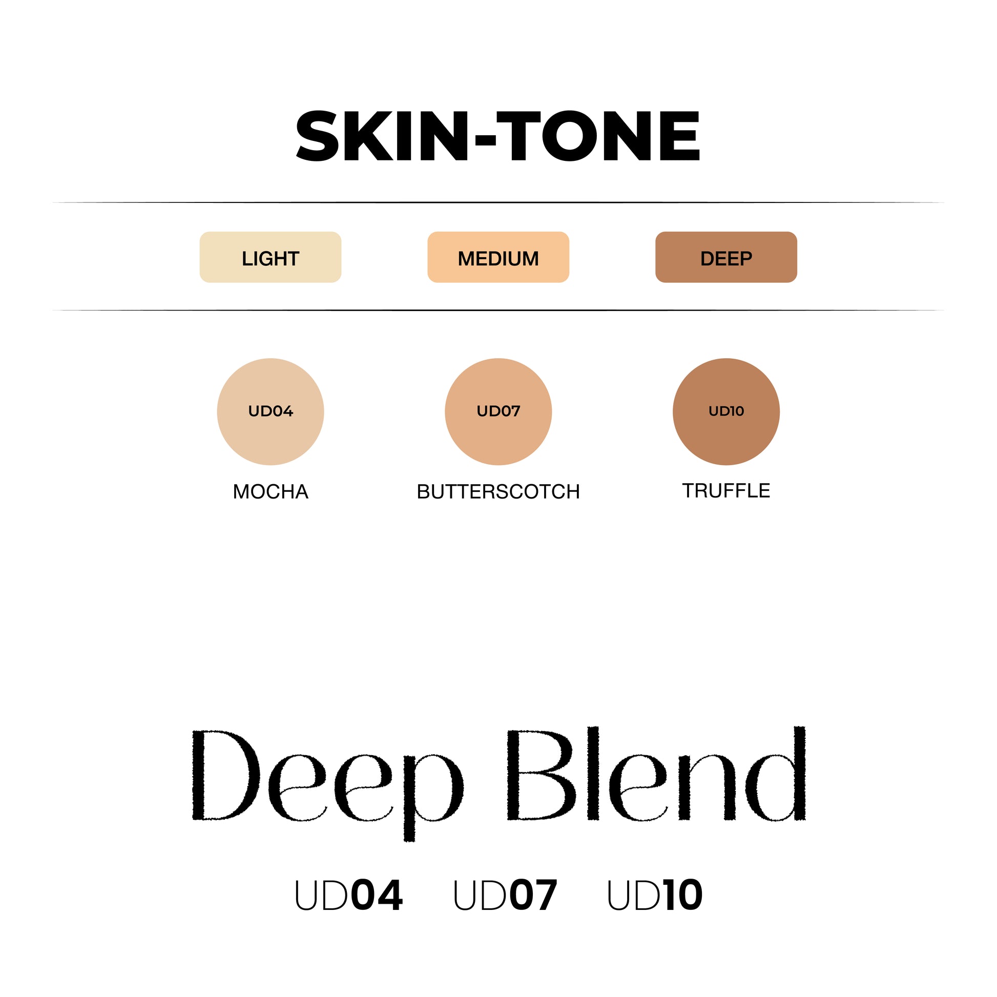 UD Foundation Trio – Deep Blend (UD04/07/10)