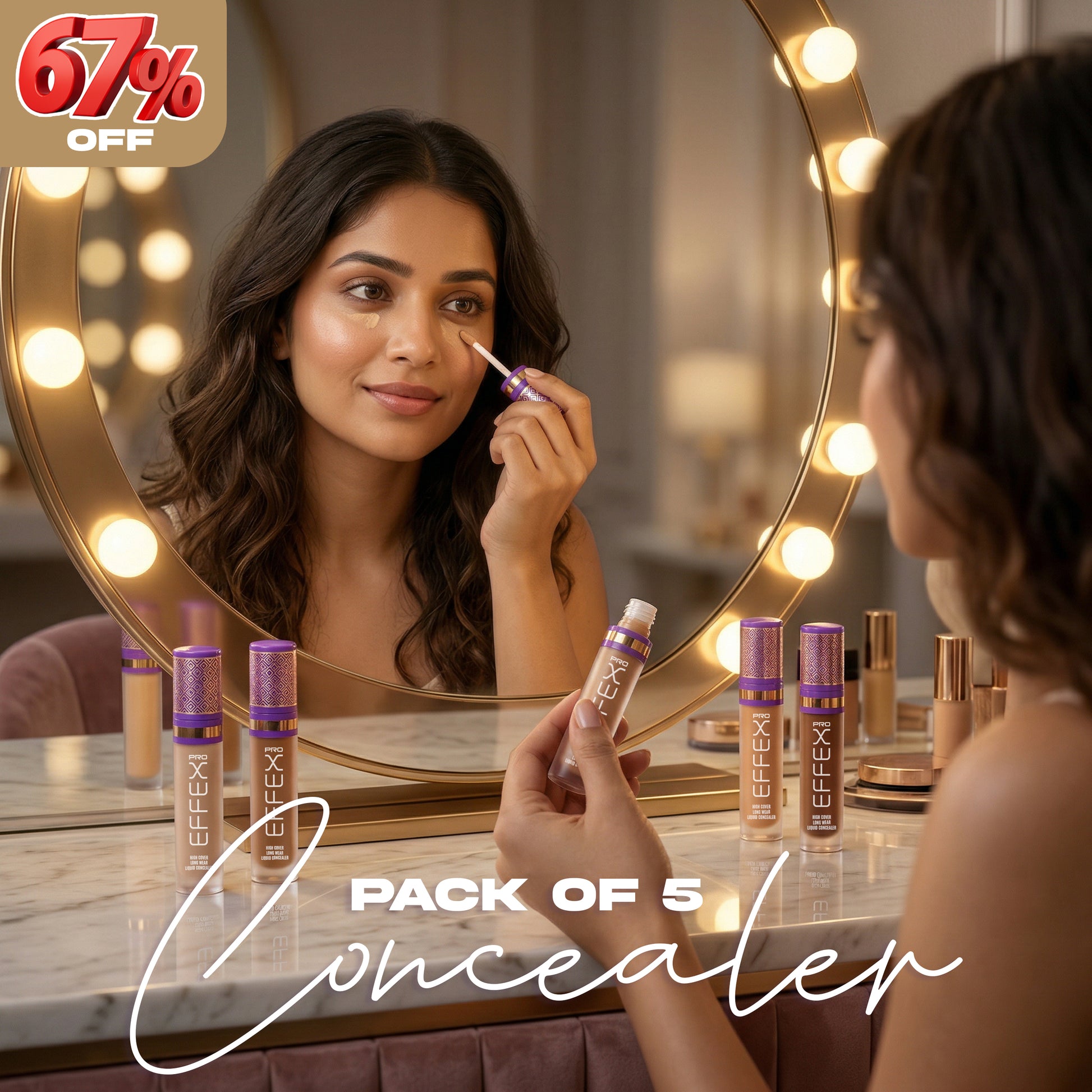 Pack of 5 - High Cover Liquid Concealer