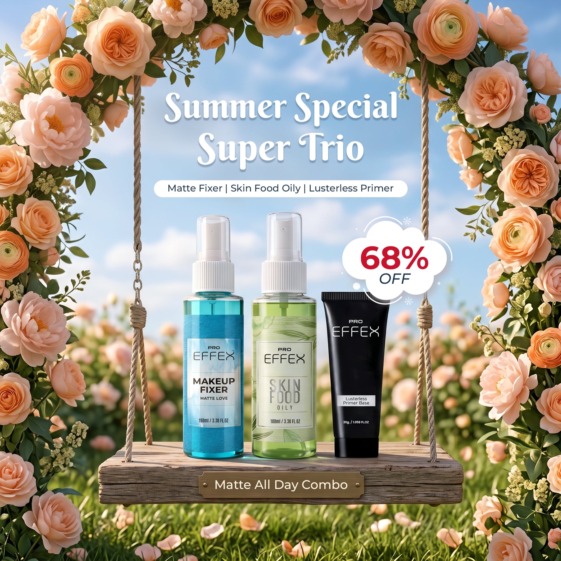 Matte All Day Combo - Primer, Toner & Fixer Kit