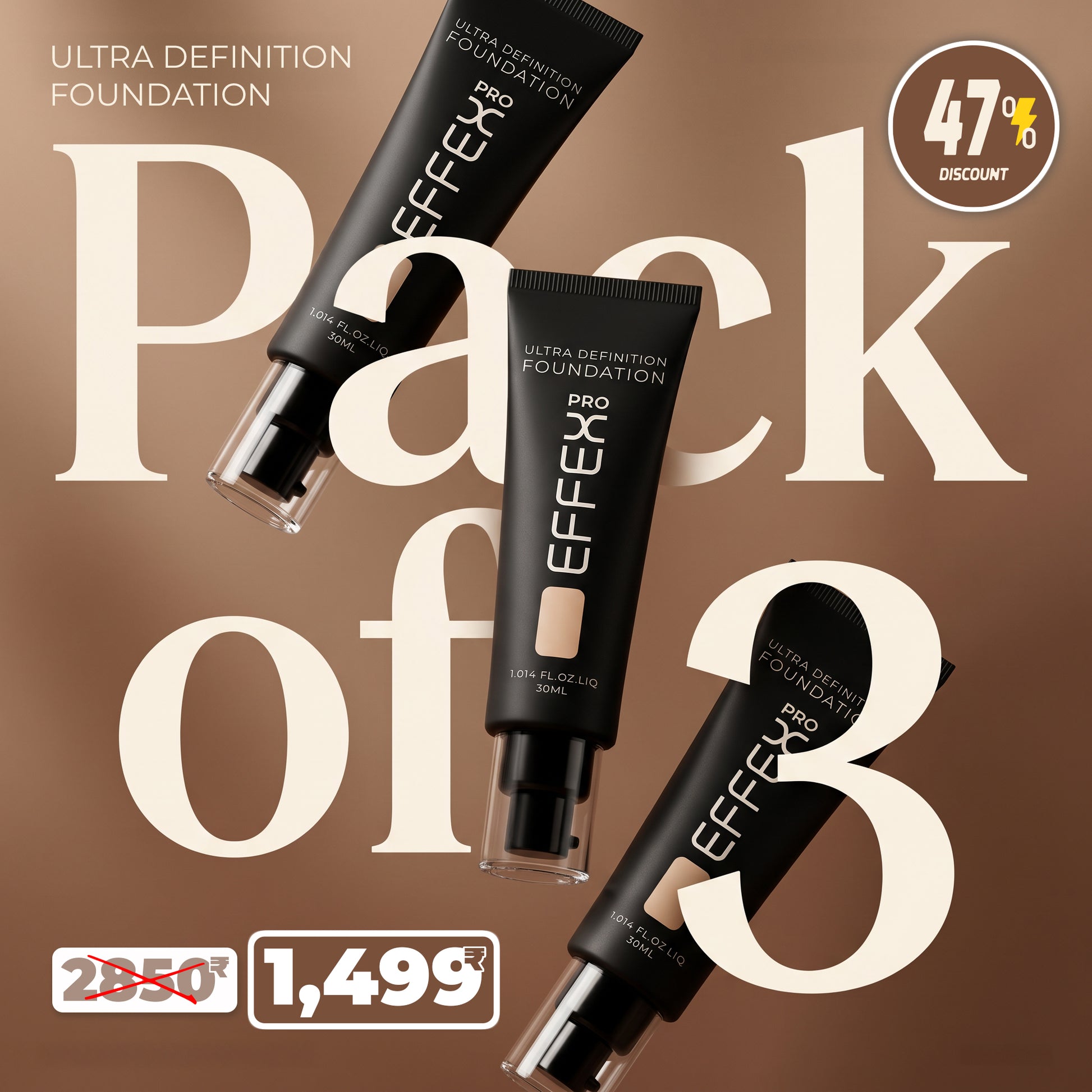 UD Foundation Trio – Light Blend (UD02/05/08)
